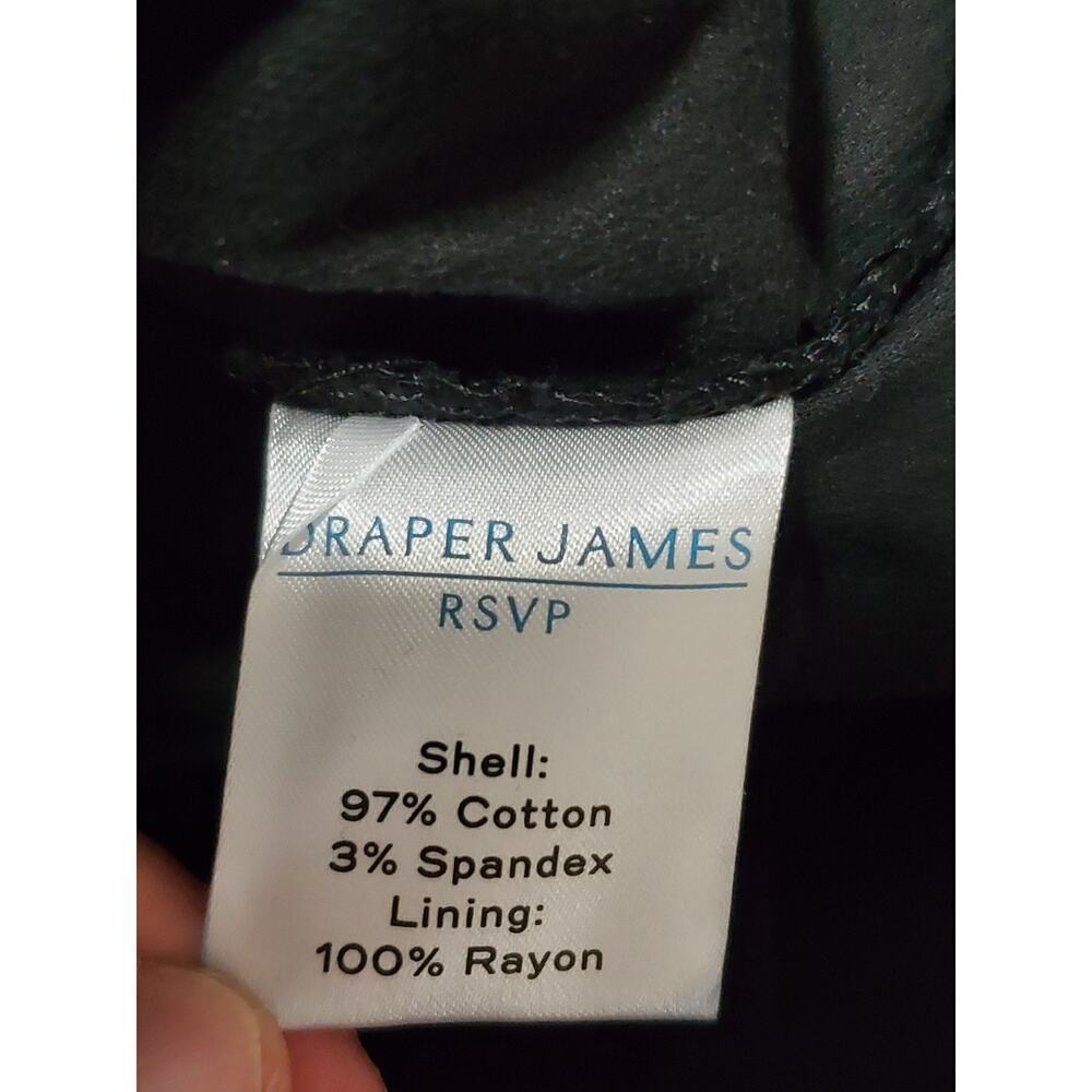 Draper James RSVP Women’s Black Velvet Dress Size Large L Tie Waist 97% Cotton - Picture 3 of 12